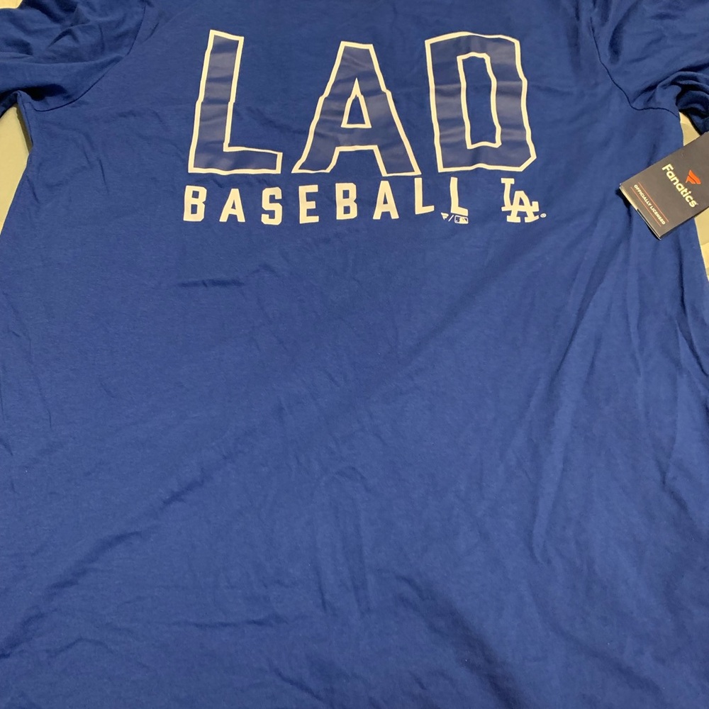 Men’s Fanatics LA Dodgers Blue Crew Neck T-Shirt